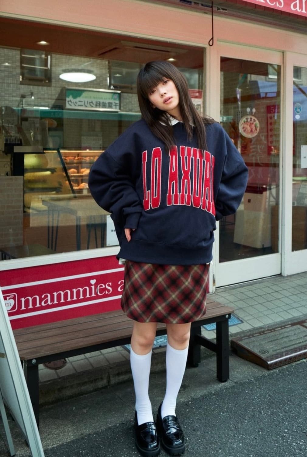 로액슈얼 체크 미니 스커트 BIAS CHECK SKIRT 상품이미지1