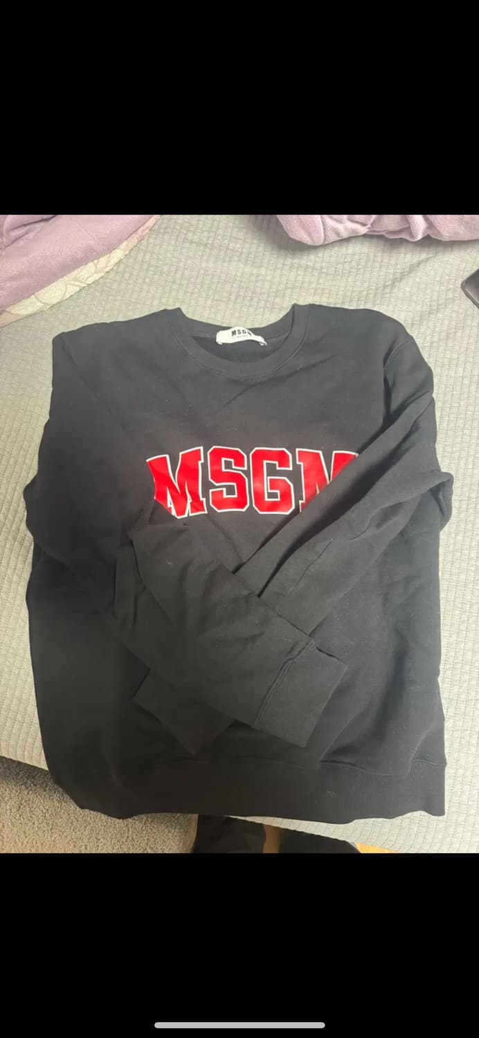 Msgm 기모 맨투맨 블랙 dl 상품이미지1