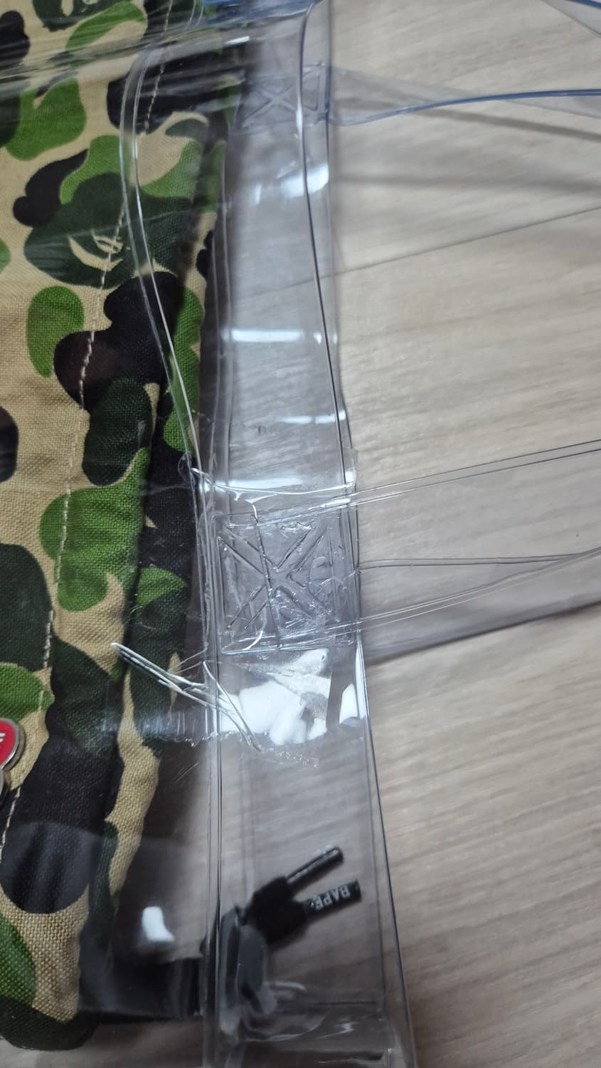 베이프 ABC 카모 클리어 토트백 그린 (2개 세트) 상품이미지2