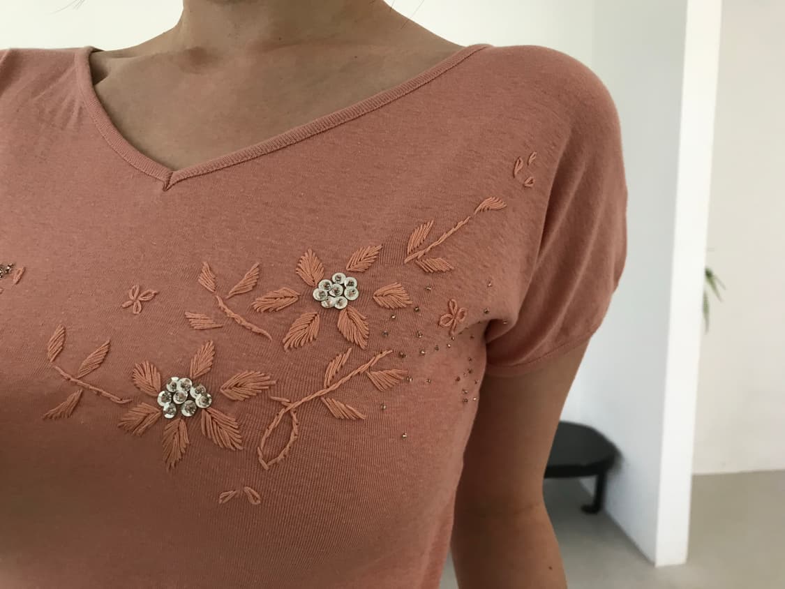 vintage pattern pink top 상품이미지7