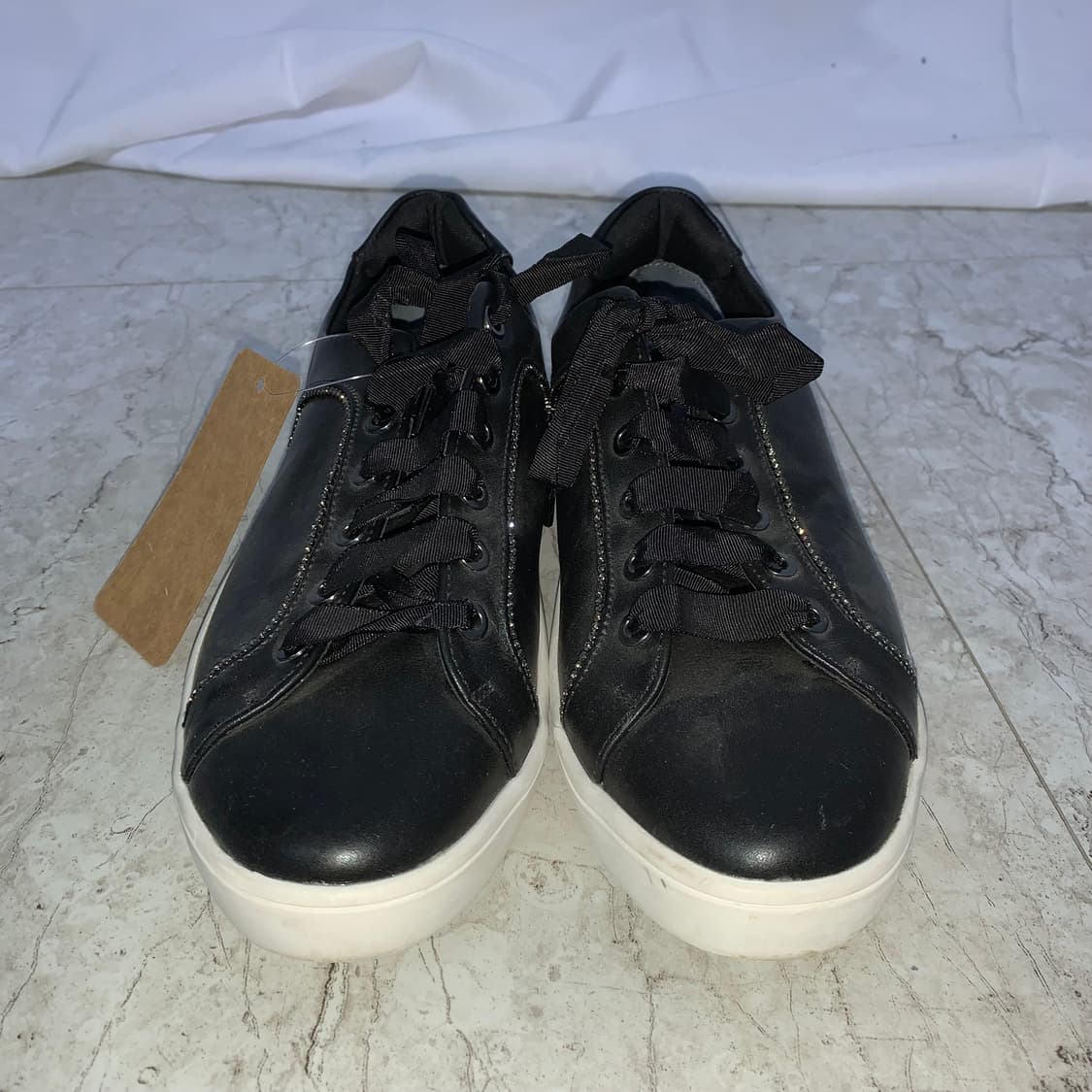 랑방 컬렉션 빈티지 여성 글리터 레더 스니커즈 235 상품이미지3