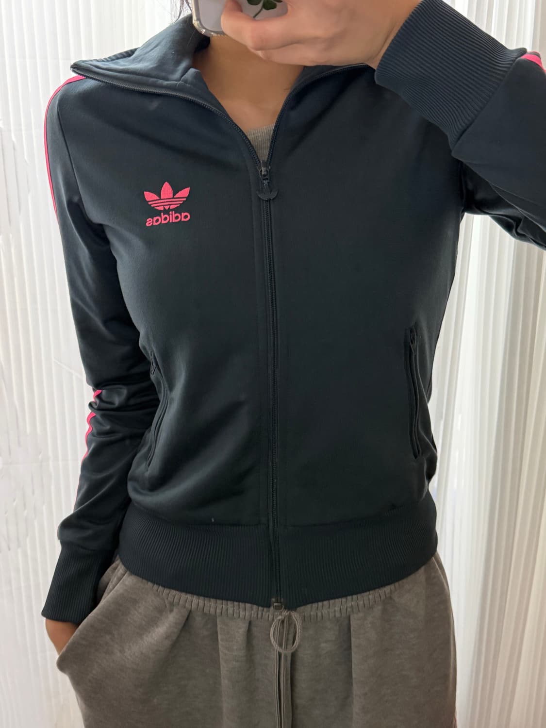 아디다스 챠콜 져지 집업 90 상품이미지1