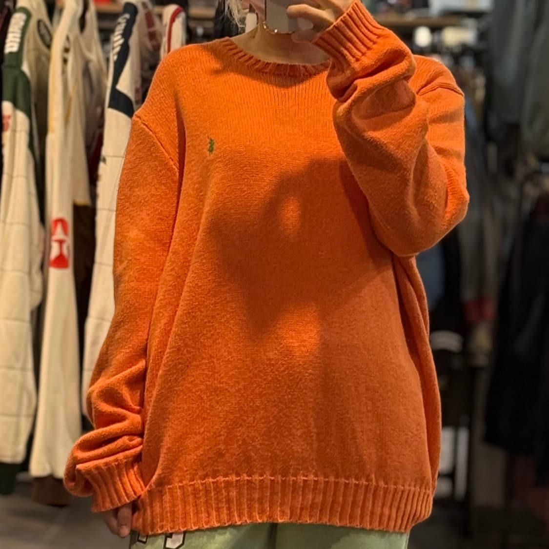 [NO.9] 폴로 긴팔 니트 오렌지 상품이미지2