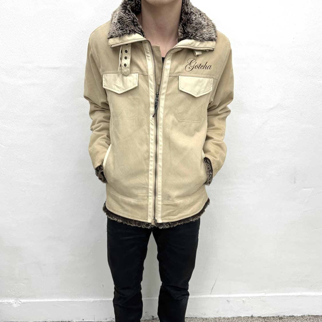 Gotcha beige fur jacket  상품이미지1