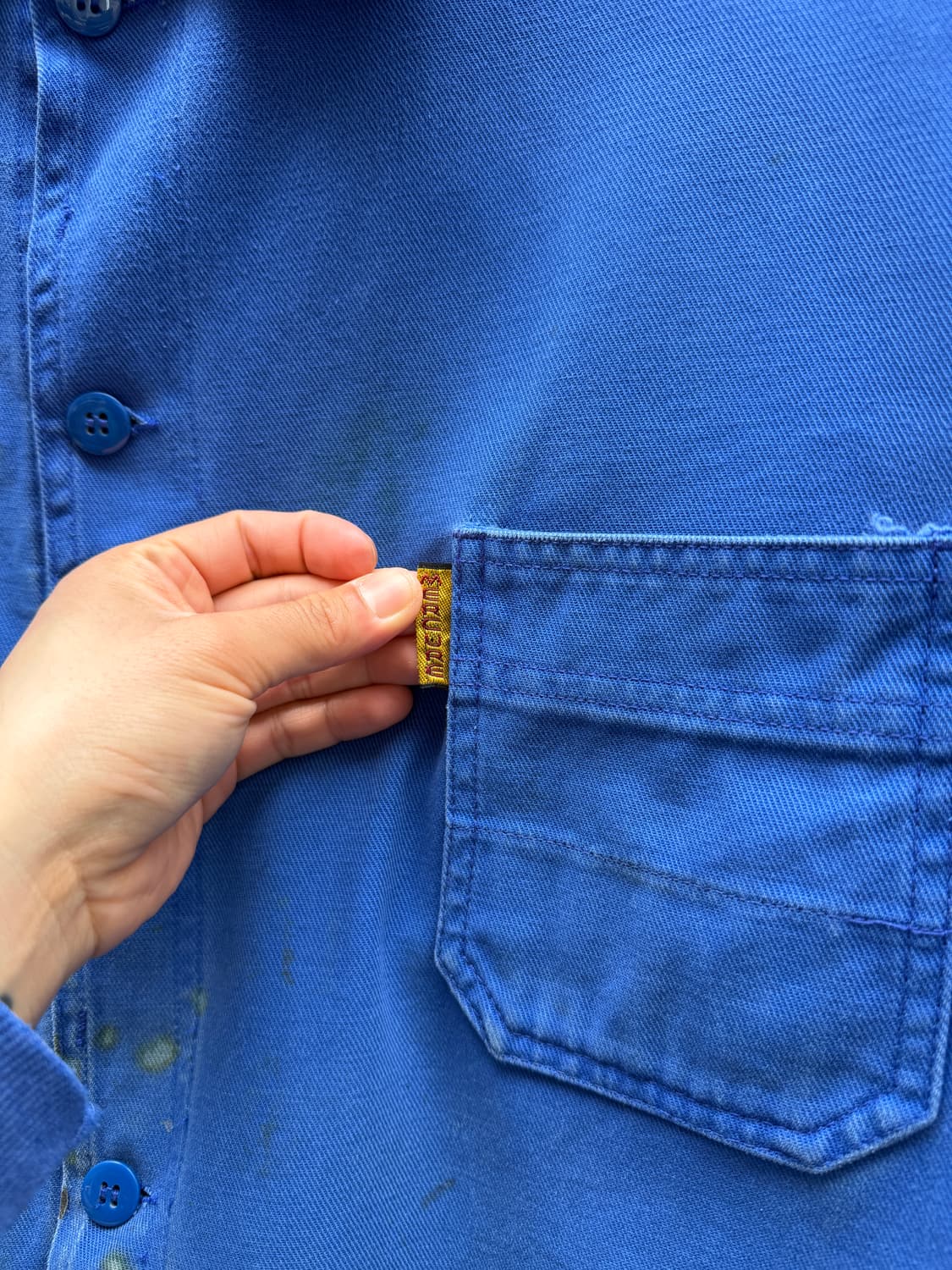 (BIG SIZE)WASHED BLUE OLD 빅사이즈 프렌치워크자켓 상품이미지6