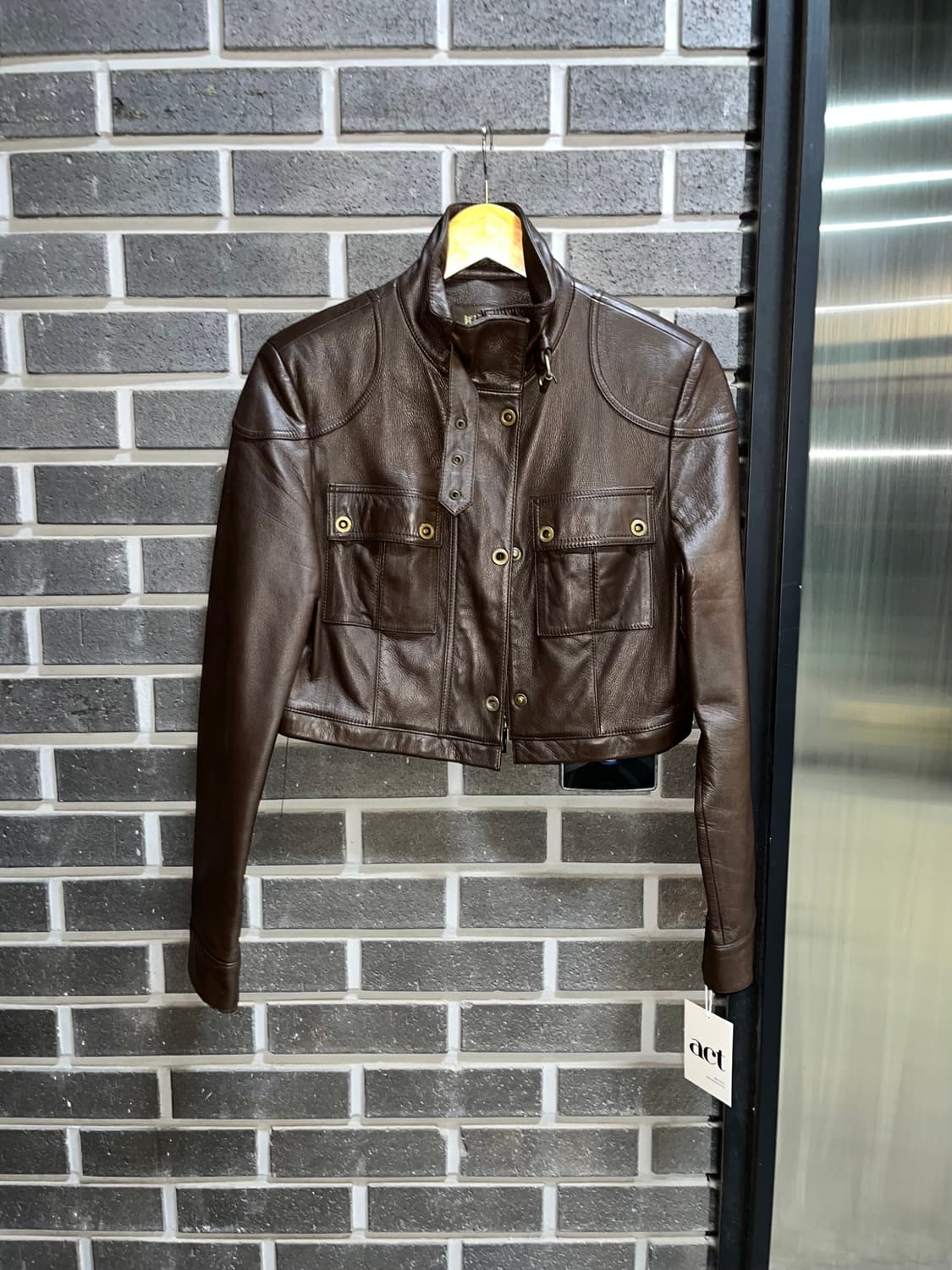 lambskin 양가죽 2웨이 자켓 브라운 상품이미지2