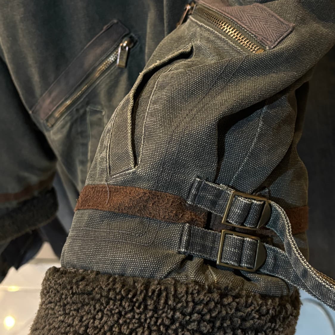 Lee 90s USA 코튼 B-3 무스탕 자켓 상품이미지4