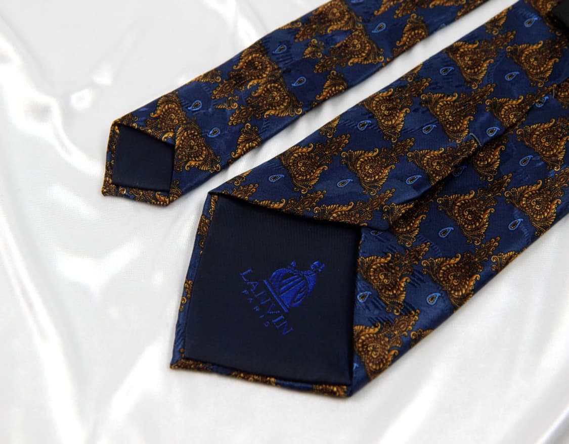 랑방 9.1cm A+등급 페이즐리 프랑스 남자 명품 넥타이 상품이미지4