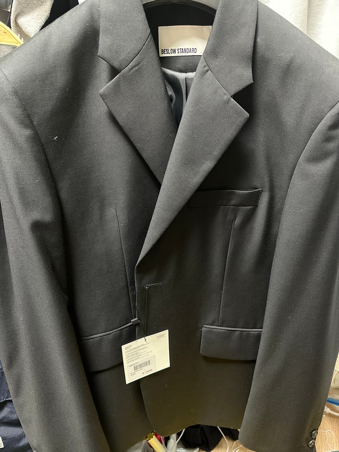 비슬로우 스탠다드 블레이저 블랙 L 새상품 상품이미지2