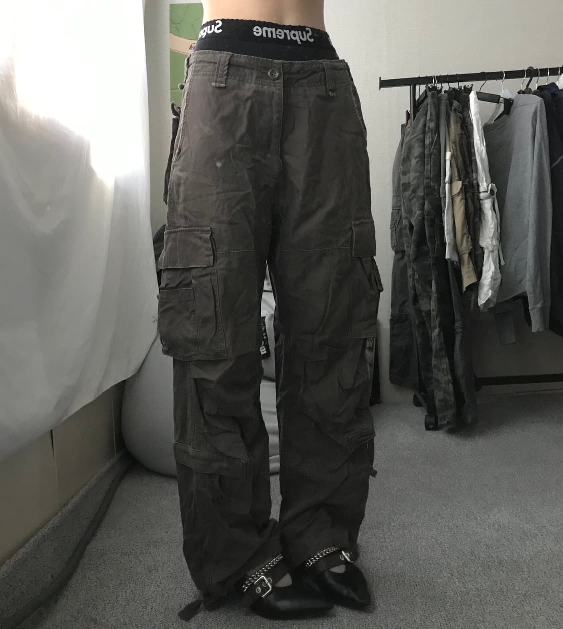 빈티지 브라운 와이드핏 카고팬츠 상품이미지2