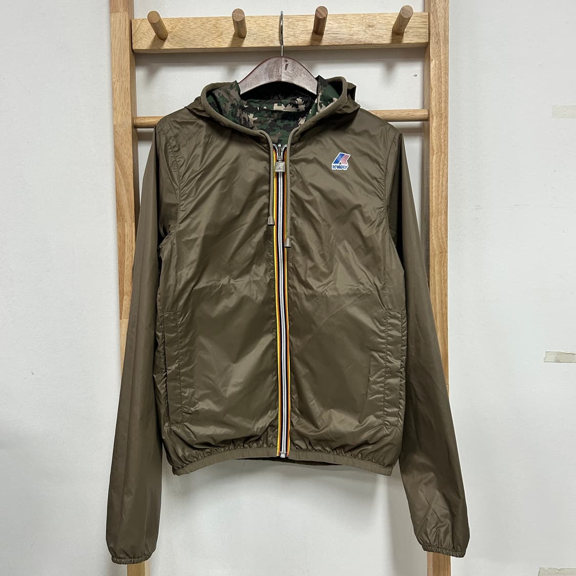 까웨 카모/탄 컬러 리버시블 바람막이 자켓 상품이미지6