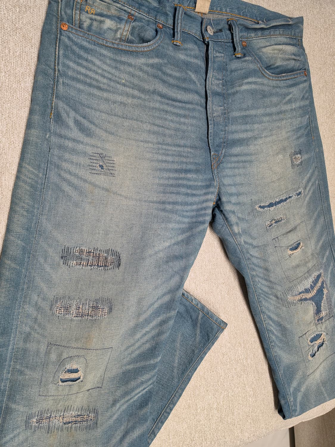RRl 5포켓 릴렉스 진 34×32 상품이미지4