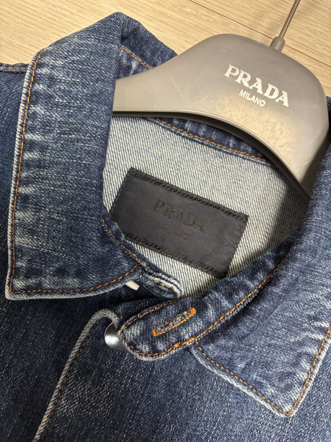 프라다 데님 볼링 셔츠 (L) 상품이미지8
