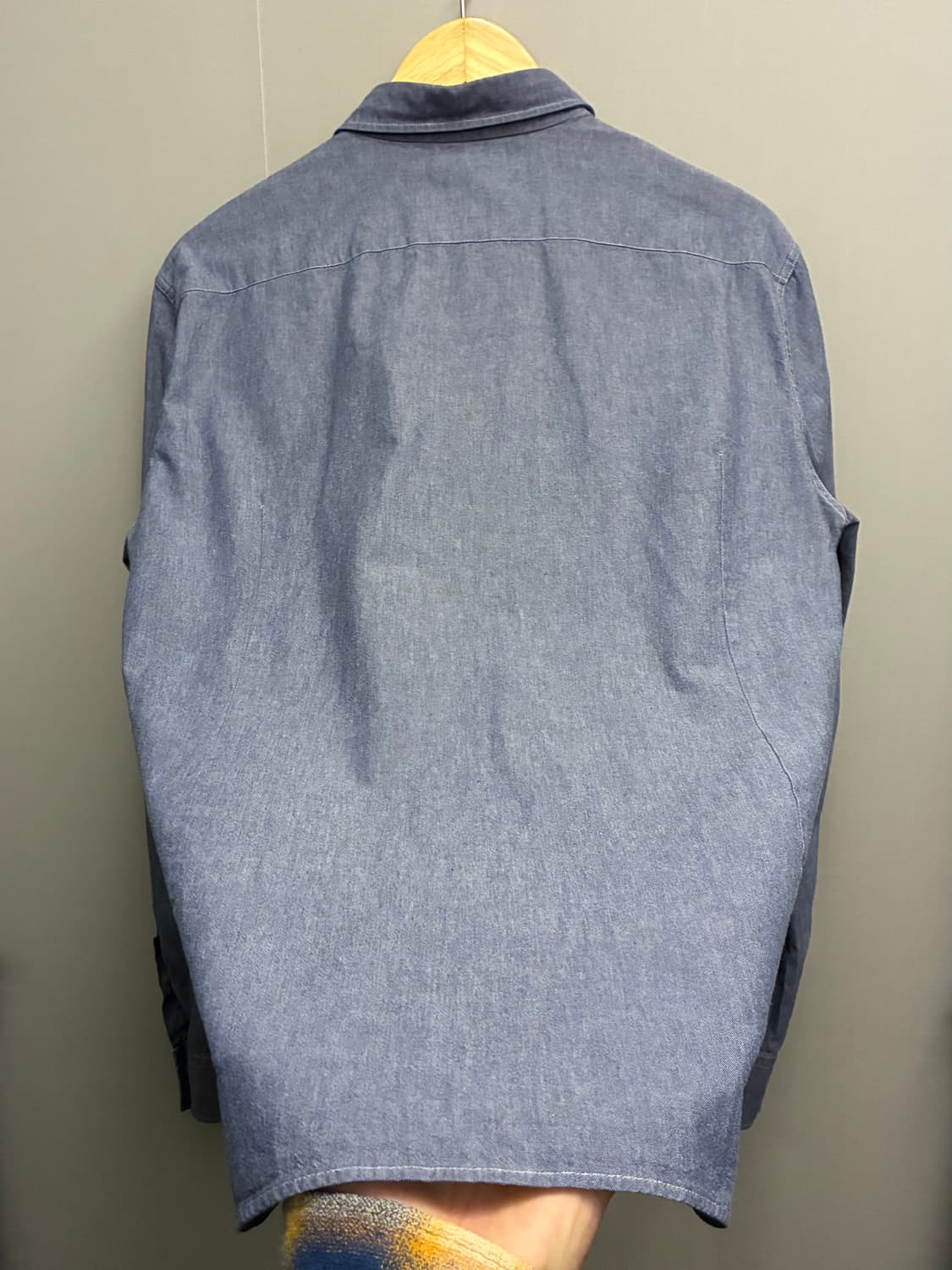 (L~XL)BOB italy 비오비 패치워크 핸드자수 샴브레이 셔츠 상품이미지9