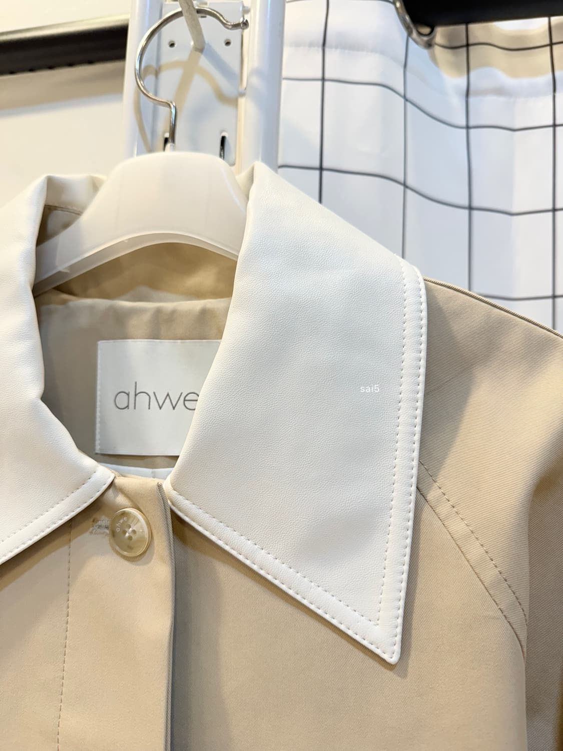 아위 레더카라 자켓 상품이미지3