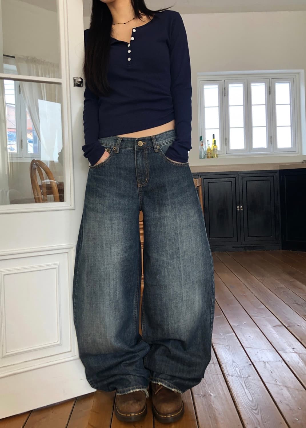 (L) 릿킴 LOW STRAIGHT JEANS ootj 상품이미지5