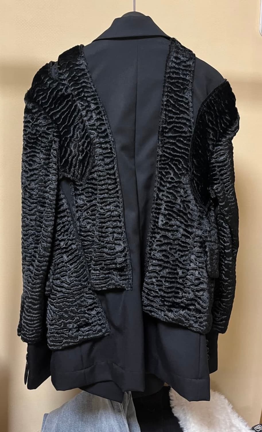 꼼데가르송 벨벳 해체 컷팅 자켓 상품이미지4