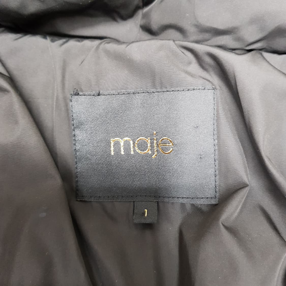 maje 마쥬 라쿤퍼 후드 구스다운 롱 패딩 79-86-160사이즈 상품이미지6