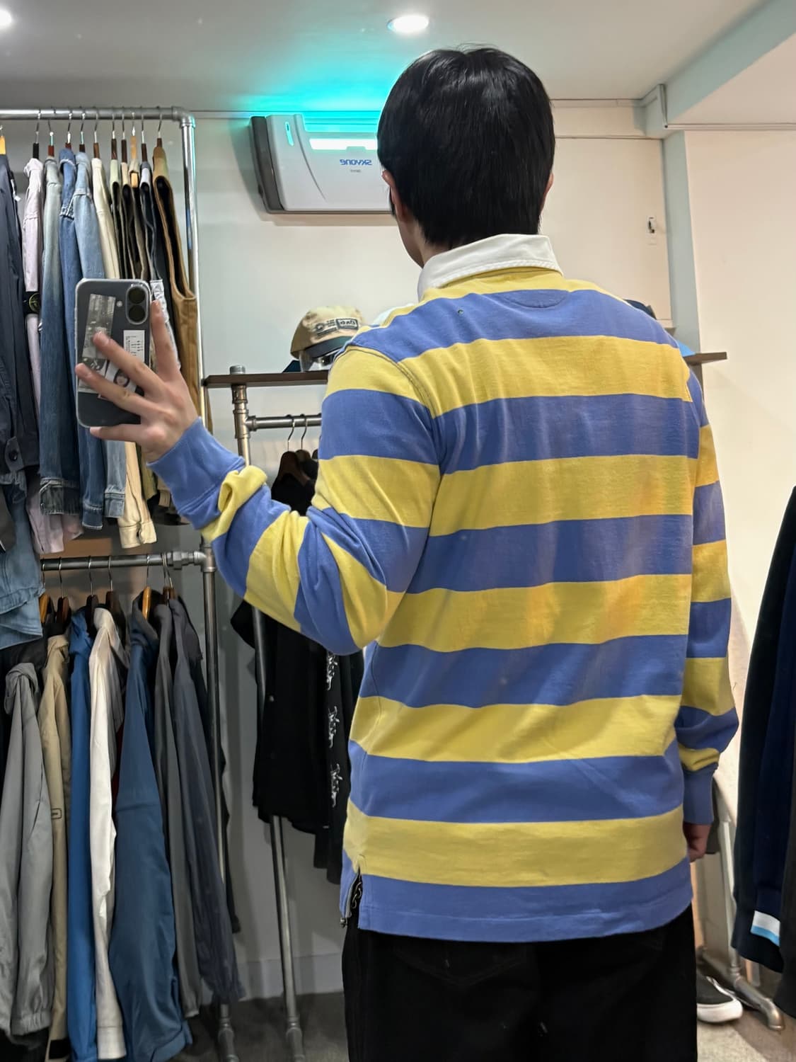 폴로 랄프로렌 배색 스트라이프 럭비티 상품이미지9