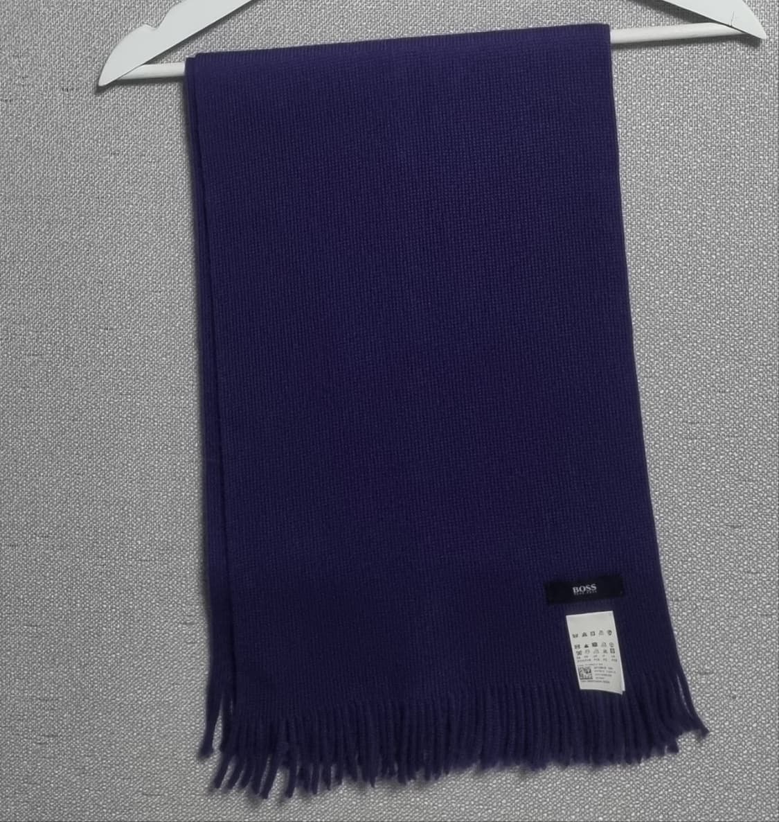 휴고보스 퍼플 울100% 목도리 상품이미지1