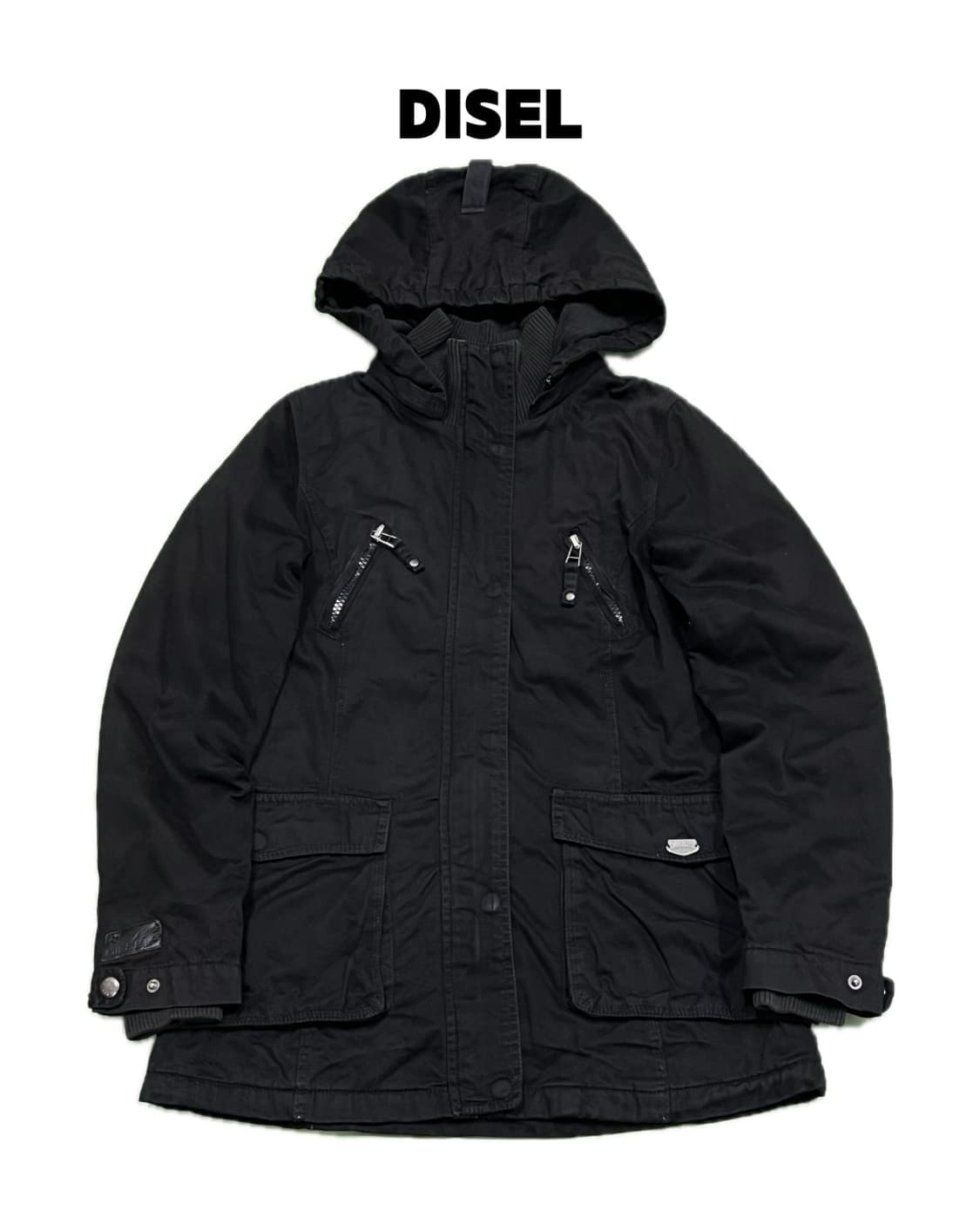 (M) 디젤 빈티지 야상 점퍼 블랙 상품이미지2
