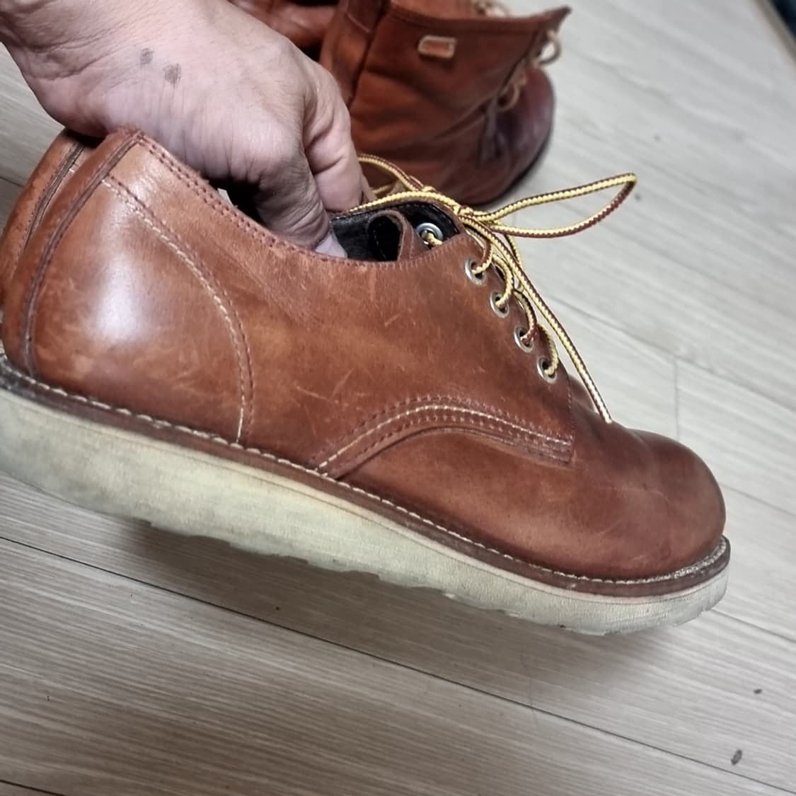 호킨스 브라운 가죽 남성 캐주얼 더비슈즈(270-275) 상품이미지1