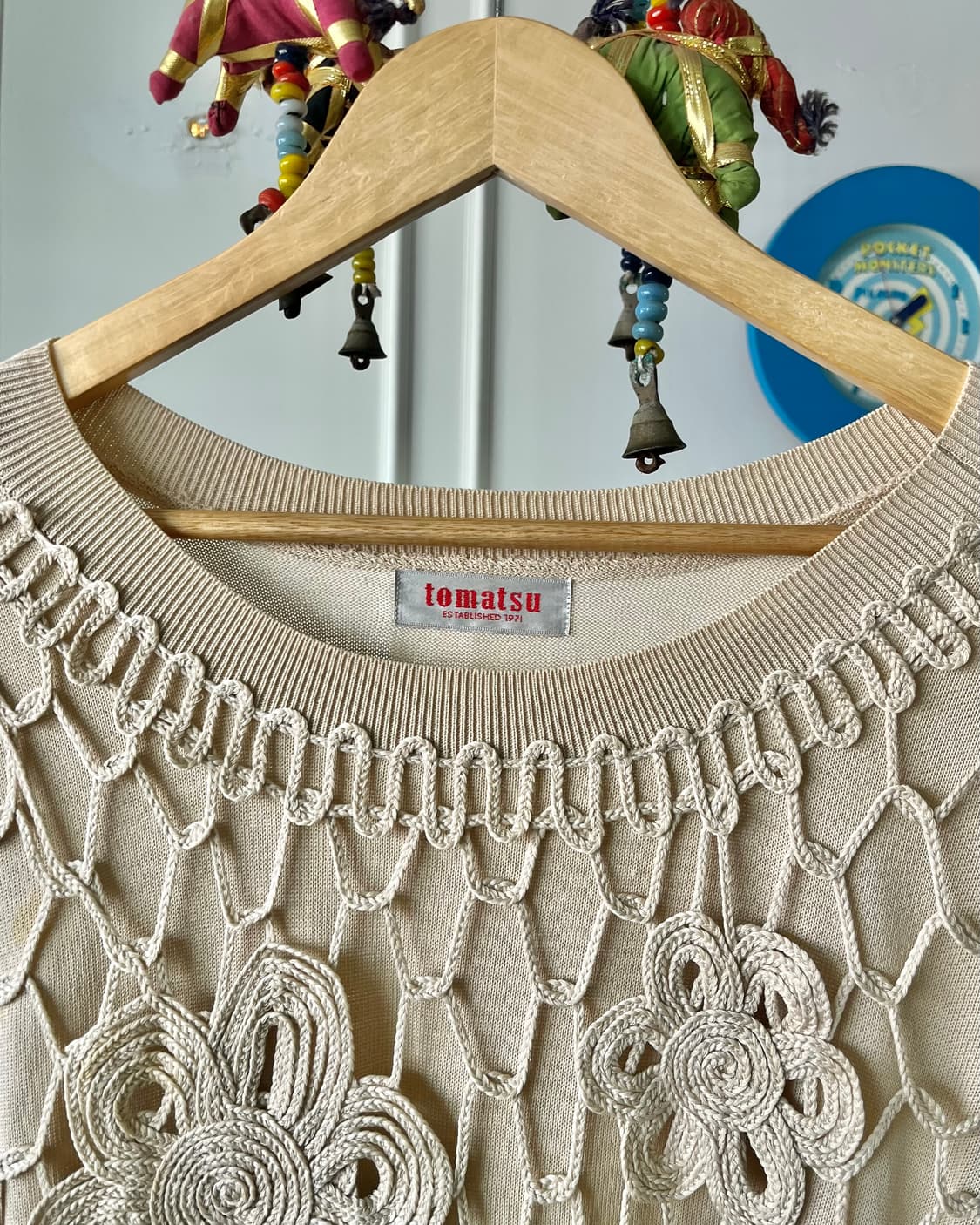 1980-90s TOMATSU Japan 3D Floral Knit 상품이미지4