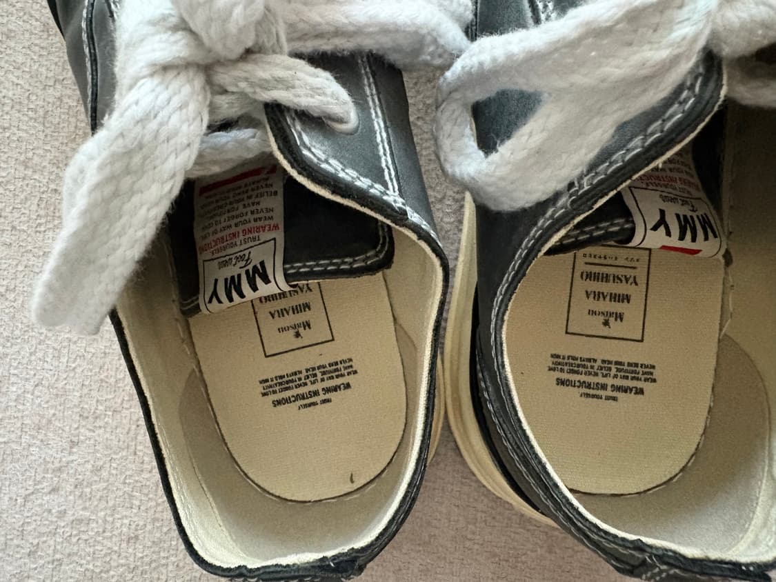 미하라 야스히로 피터슨 파라핀 레더 스니커즈 블랙/44 상품이미지5