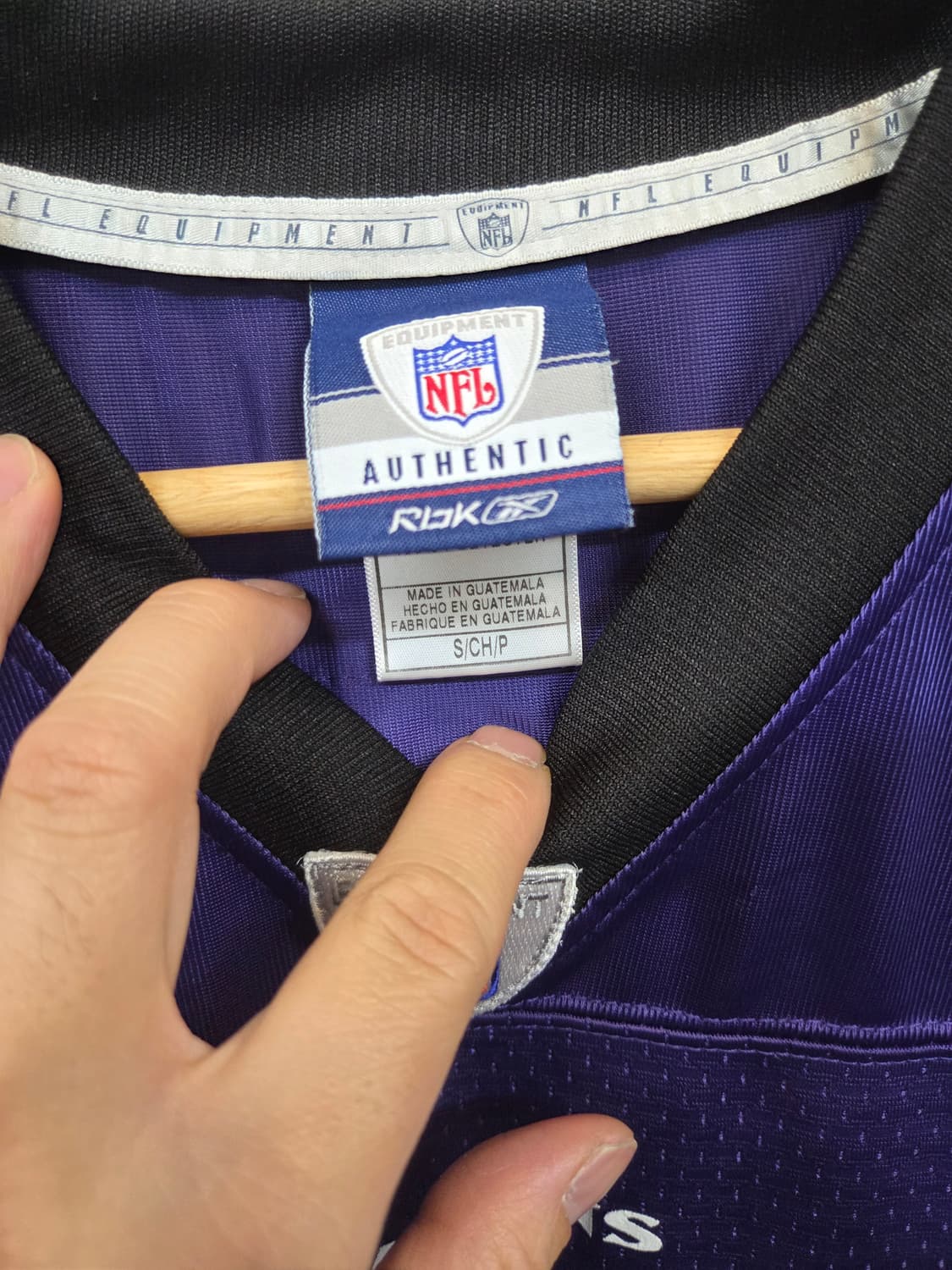 리복 nfl 볼티모어 레이븐스 럭비져지 반팔 s 상품이미지3