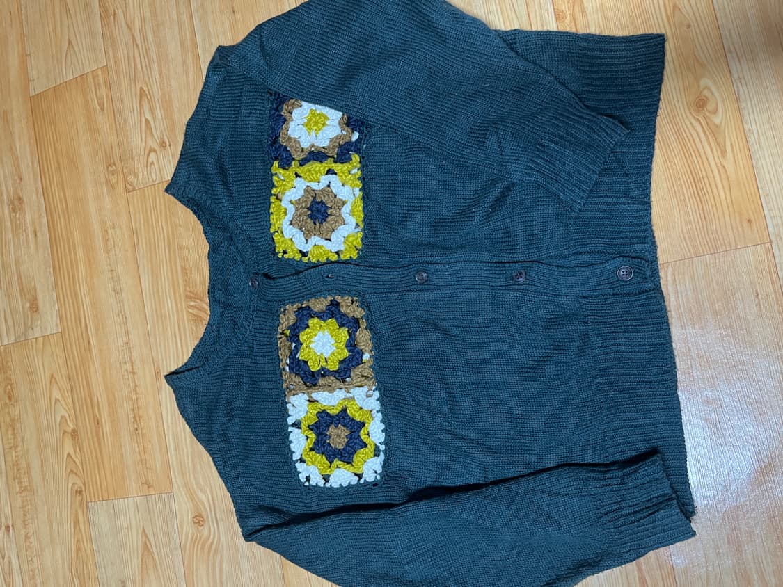 꽃 뜨개 니트 가디건 상품이미지1