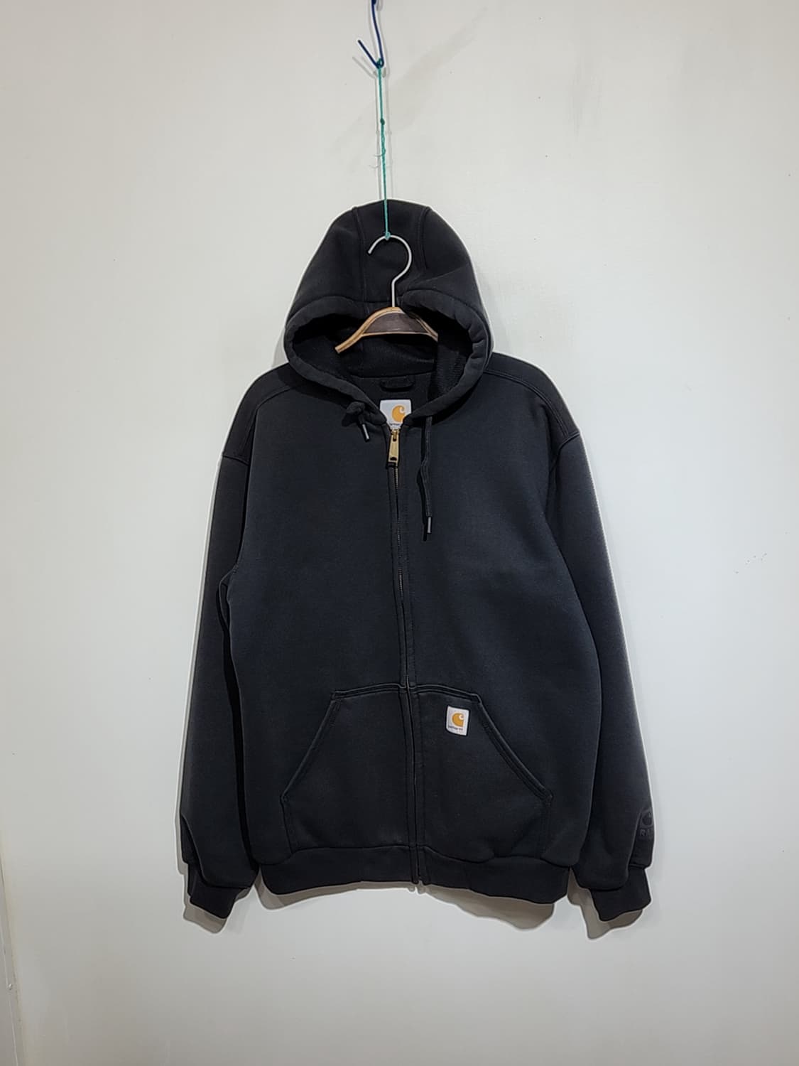(L) 칼하트 써멀 후드집업 티셔츠 블랙 아메카지 캐주얼  상품이미지1