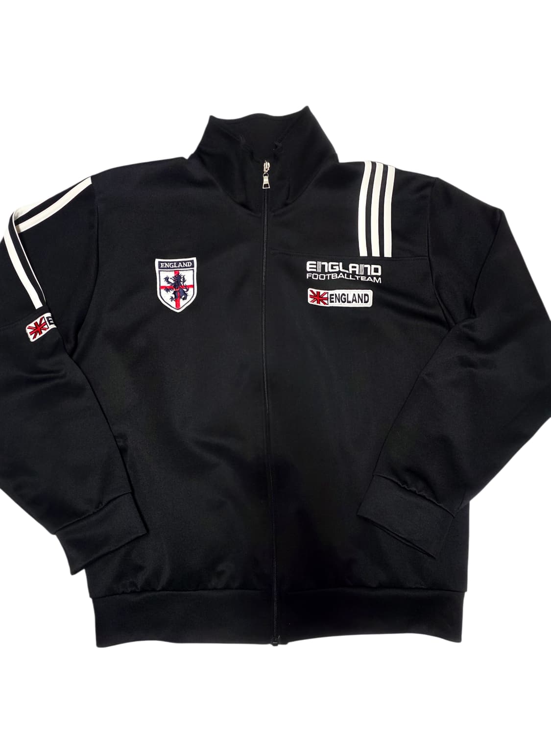 [블록코어/희귀] 잉글랜드 국대 올블랙 레트로 트랙탑 축구 져지 100 상품이미지1