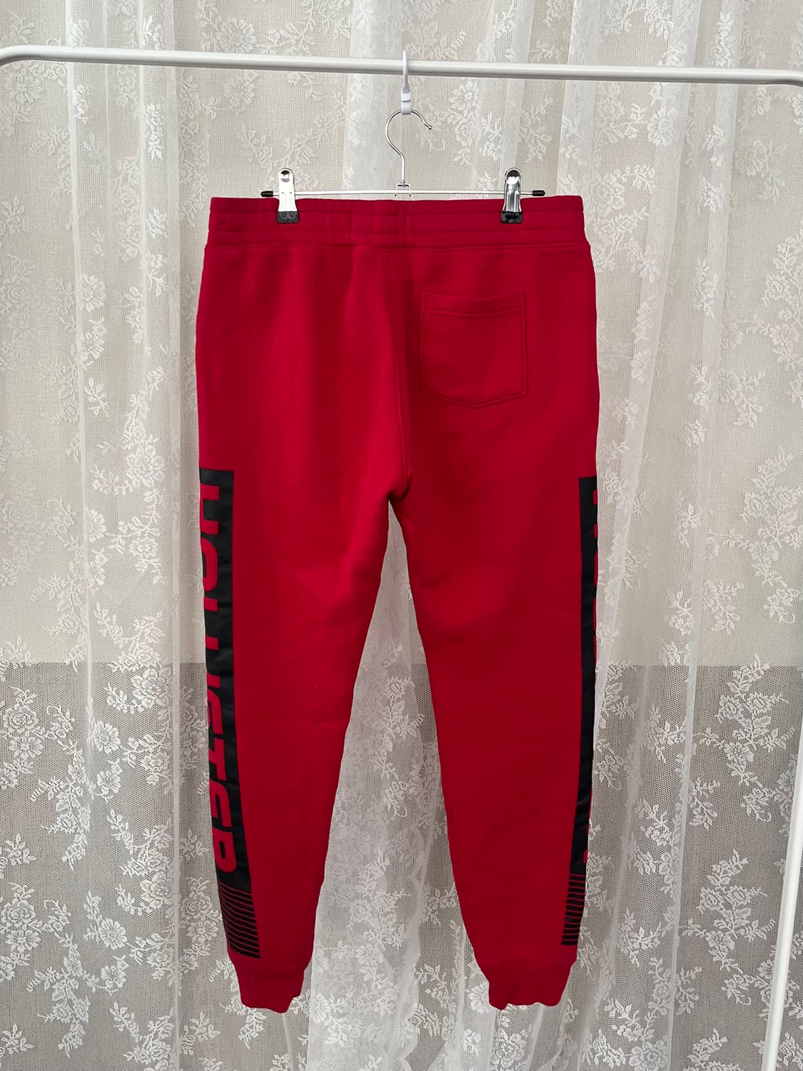 S) 홀리스터 기모 조거 팬츠 레드 상품이미지2