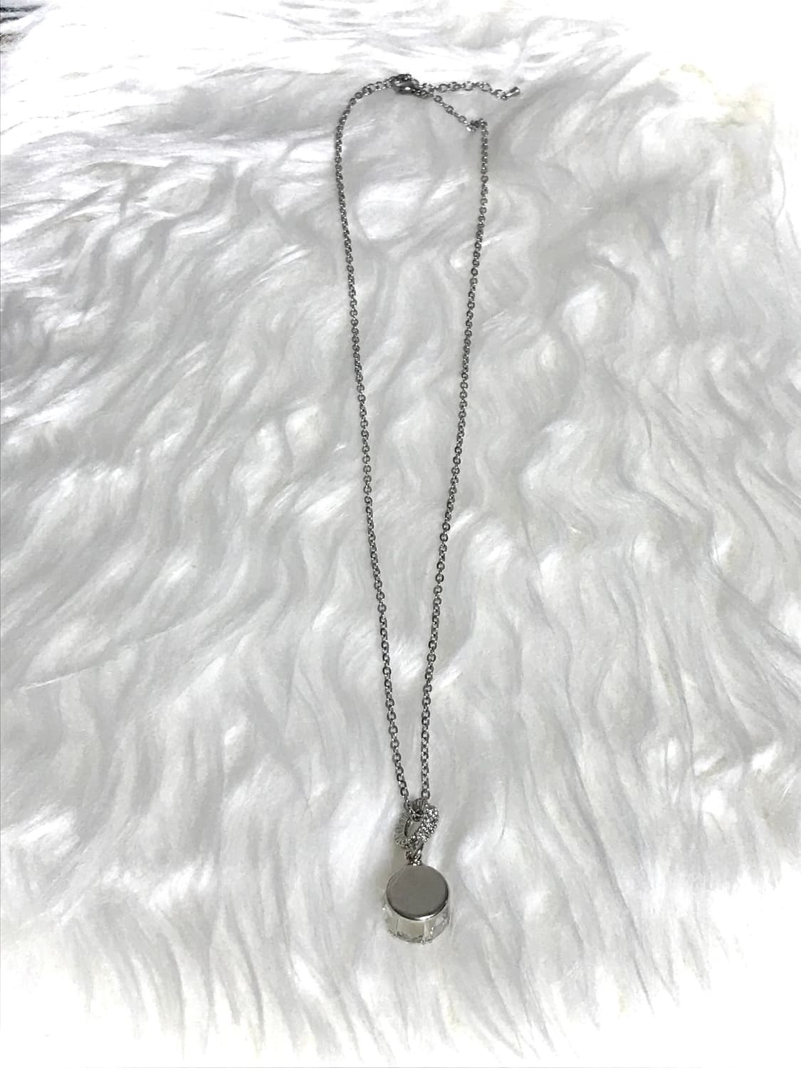 빈티지 크리스탈 공주 갸루 써지컬스틸 체인 목걸이 상품이미지3