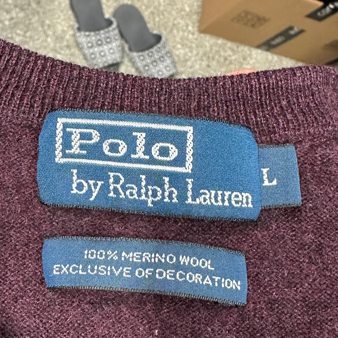 폴로랄프로렌 와인 니트 L 상품이미지3