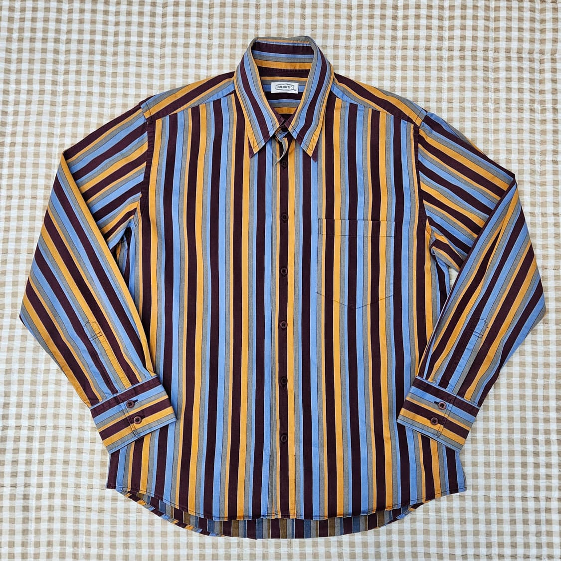 인터메조 스트라이프 긴소매 셔츠 남자100 상품이미지1