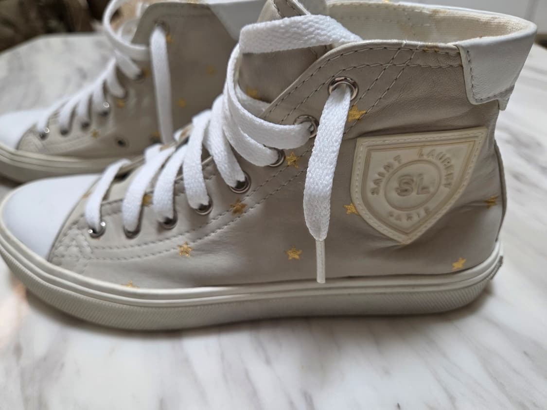 생로랑 레더 하이탑 스니커즈 상품이미지1