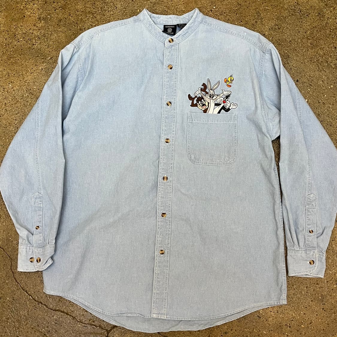 미국빈티지 워너브라더스 벅스바니 셔츠 연청남방 상품이미지2