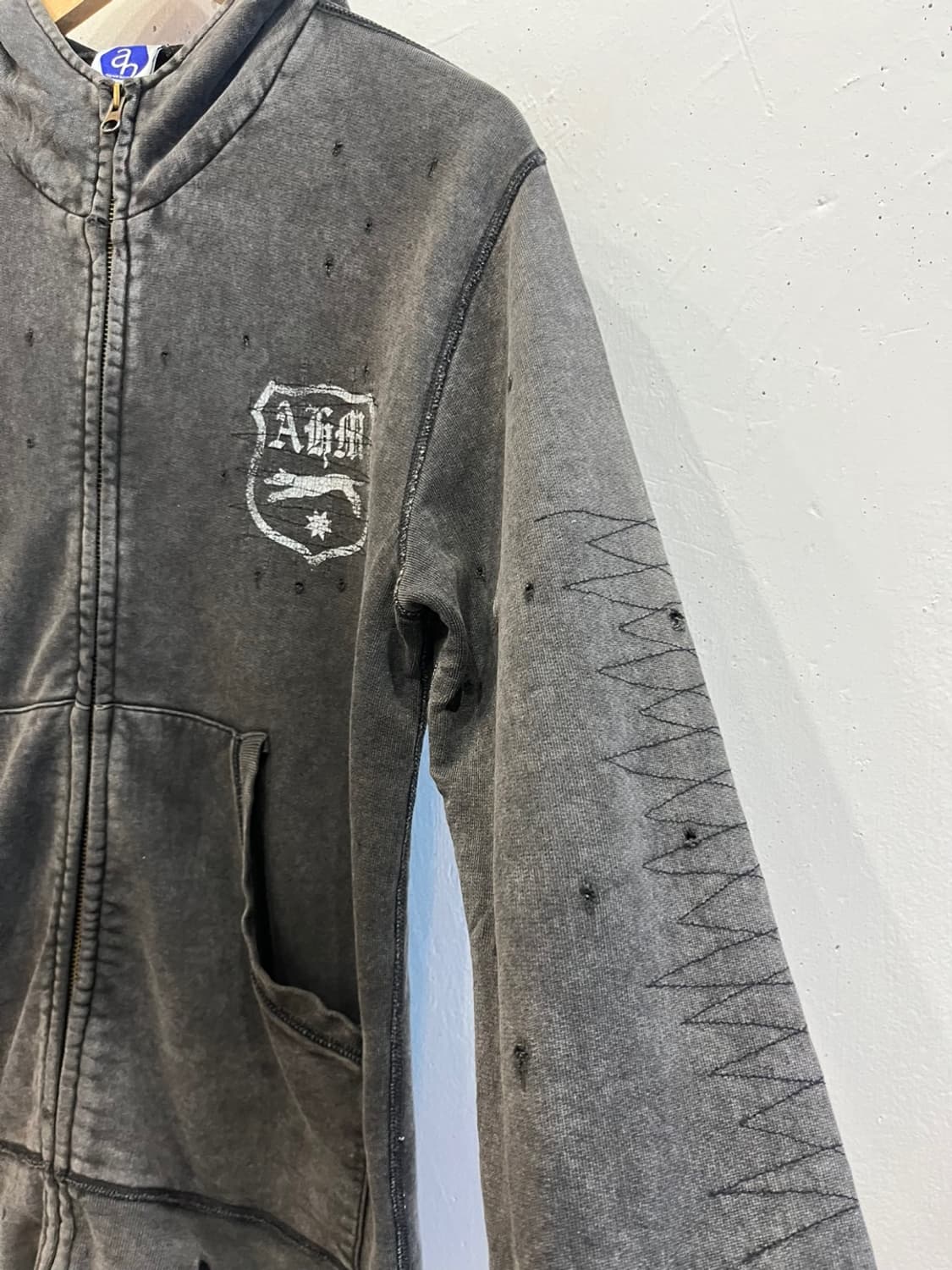 abahouse 아바하우스 그런지 워시드 후드집업  상품이미지3