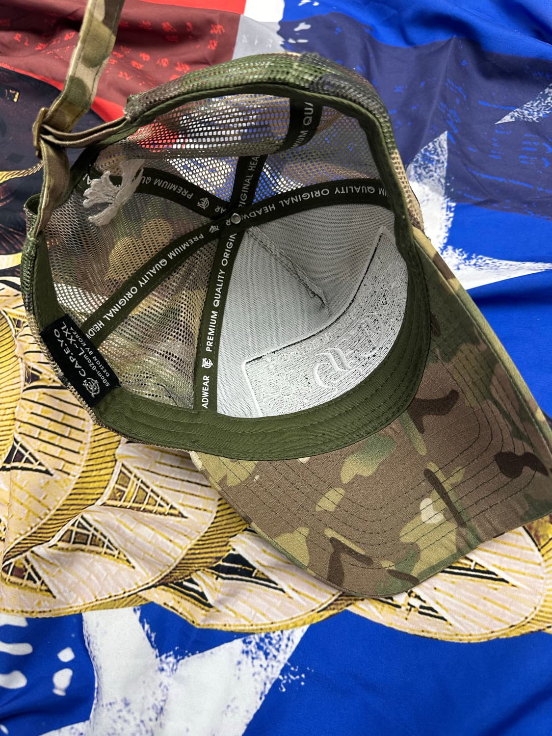 s급 빈티지 크롬하츠st 오버핏 카모대두볼캡 XL 상품이미지3