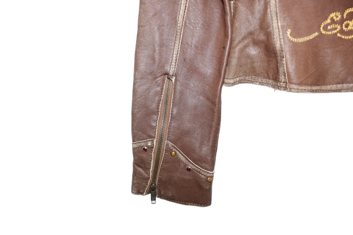 2000s Ed Hardy 에드하디 카우레더 자켓 상품이미지9