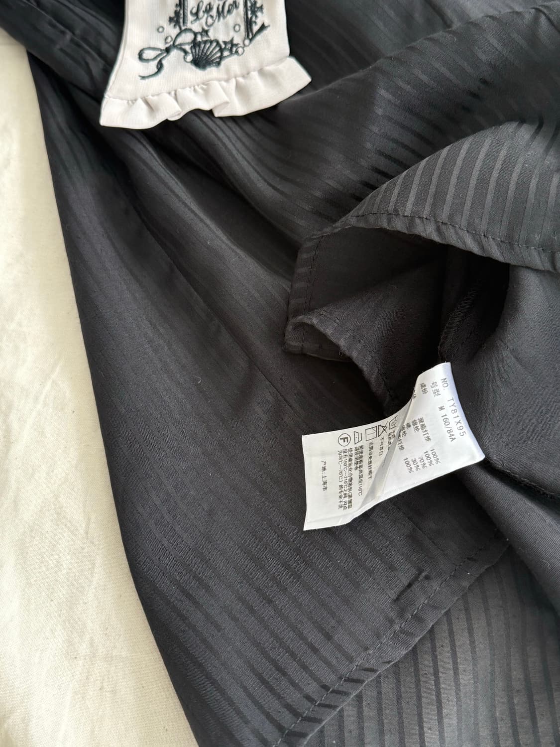 엑시즈팜 고스로리 공겜여주 리본 블랙 시스루 블라우스 상품이미지8