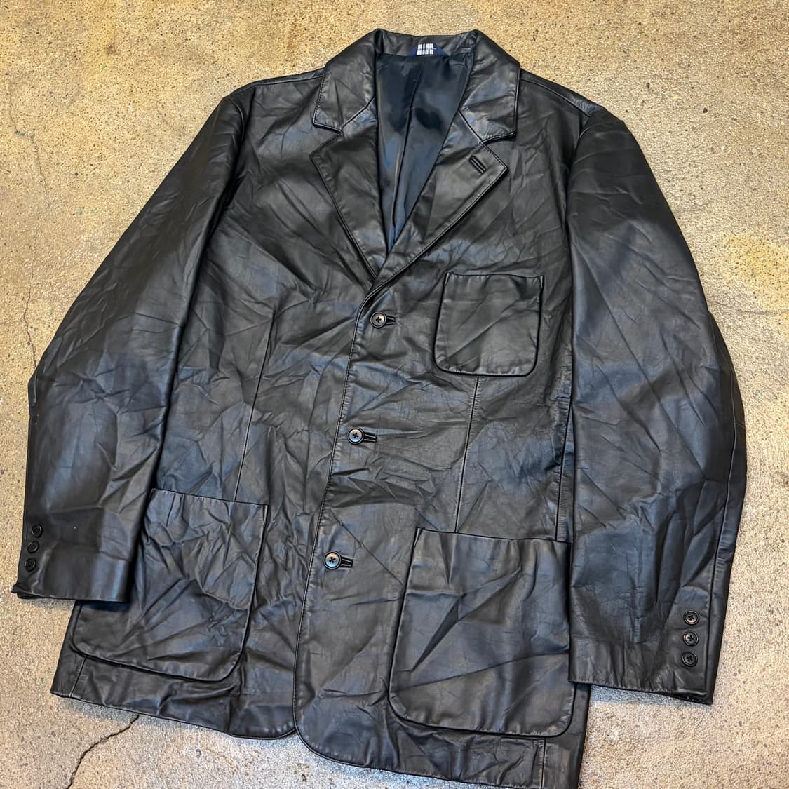 레어 00s USA 빈티지 GAP 갭 가죽 블레이저 상품이미지2