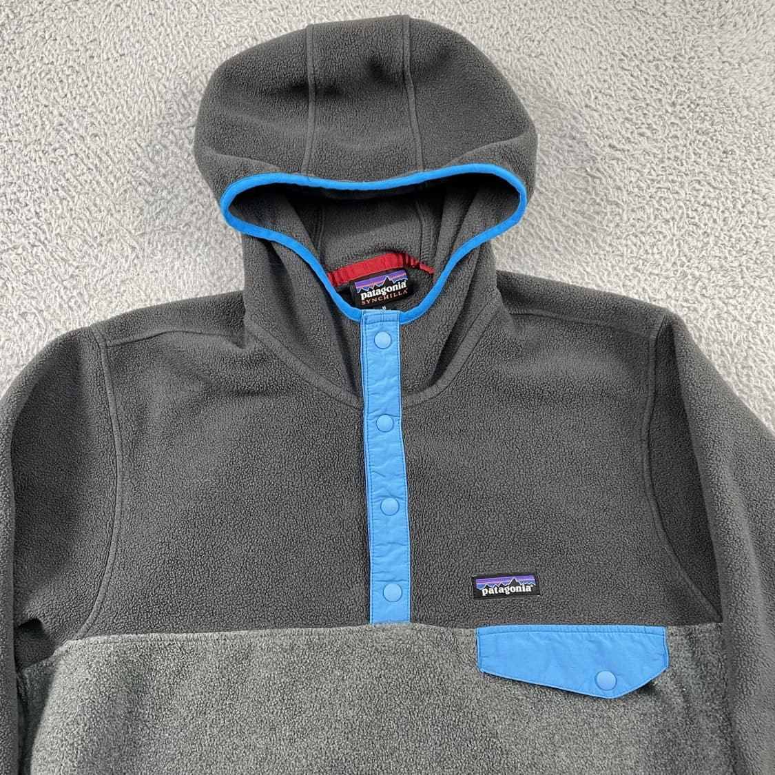 13FW 파타고니아 신칠라 후디 스냅-T 그레이/스카이블루 상품이미지2
