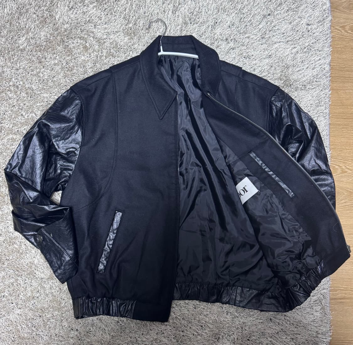 쿠어 콘트라스트 울 스타디움 자켓 상품이미지2