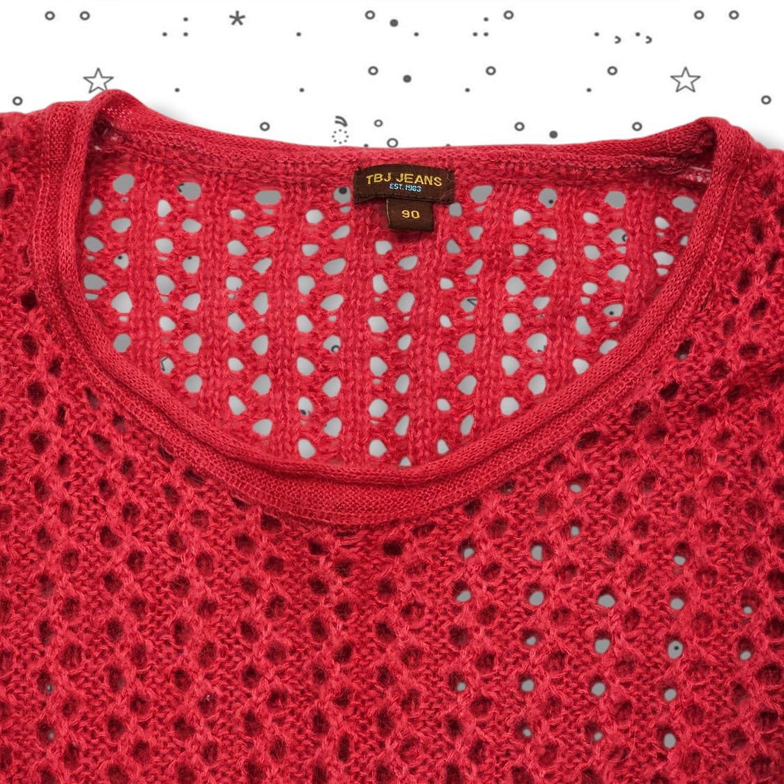 90 TBJ JEANS 벨벳 리본 울 니트 상품이미지5