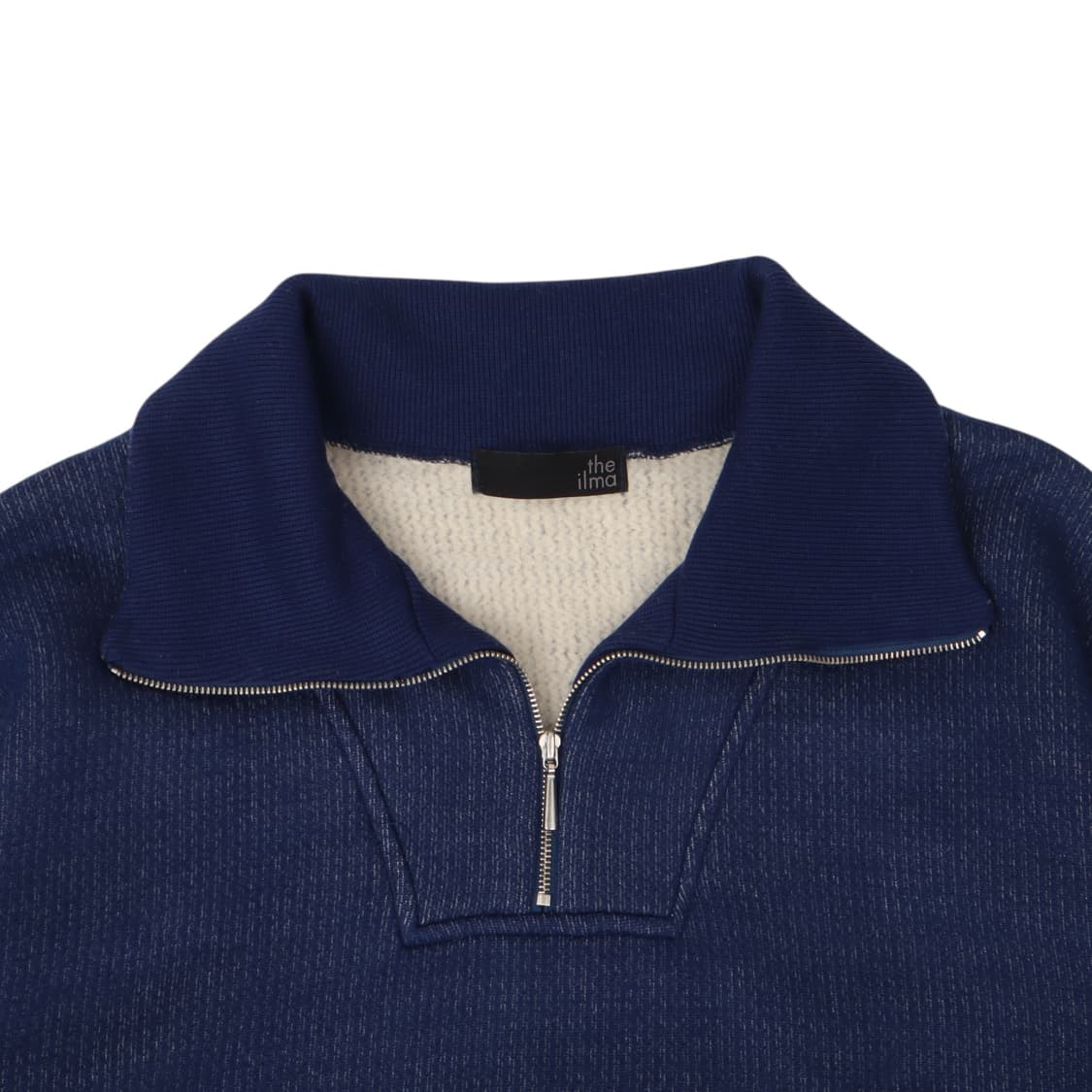 더 일마 블루 하프 집업 니트 상품이미지3