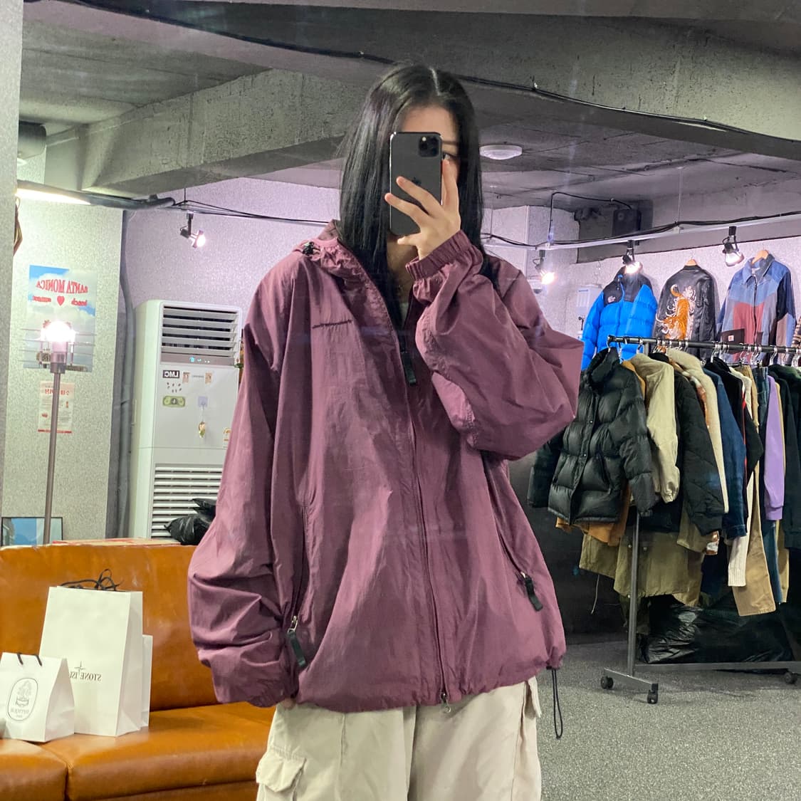 디스이즈네버댓 스몰로고 플럼 후드 바람막이 B4004 상품이미지1