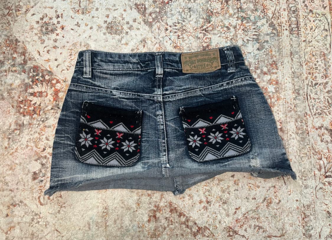 Vintage denim low rise skirt 상품이미지2