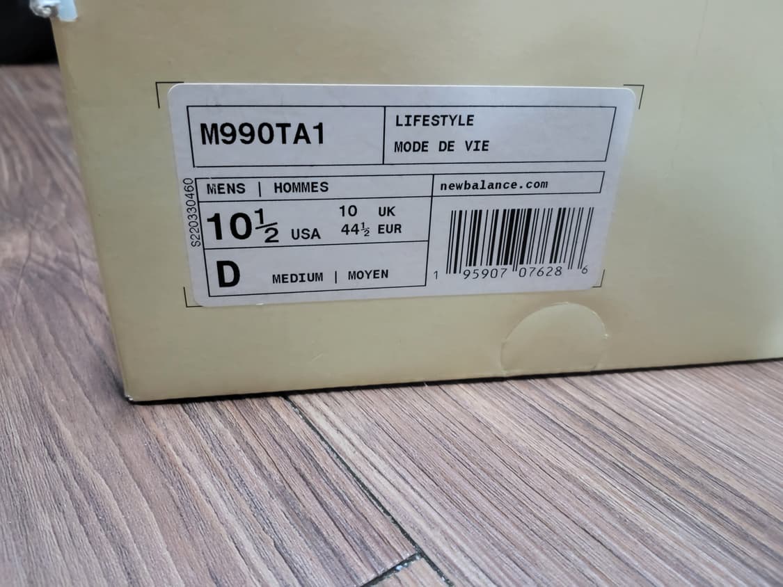 뉴발란스 990v1 USA 마블헤드 인센스 그레이 285 M990TA1 상품이미지7